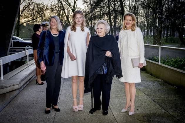 EINDHOVEN - Princess Beatrix, Princess Mabel, and their daughter Zaria attend the presentation of the Prince Friso Engineering Award. For the twelfth time, this award bears the name of the late Prince Friso, a mechanical and aerospace engineer and member of KIVI. ROBIN UTRECHT ANP netherlands out - belgium out  Copyright: xx x553055403x originalFilename: 553055403.jpg