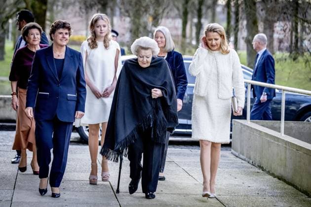 EINDHOVEN - Princess Beatrix, Princess Mabel, and their daughter Zaria attend the presentation of the Prince Friso Engineering Award. For the twelfth time, this award bears the name of the late Prince Friso, a mechanical and aerospace engineer and member of KIVI. ROBIN UTRECHT ANP netherlands out - belgium out  Copyright: xx x553055930x originalFilename: 553055930.jpg