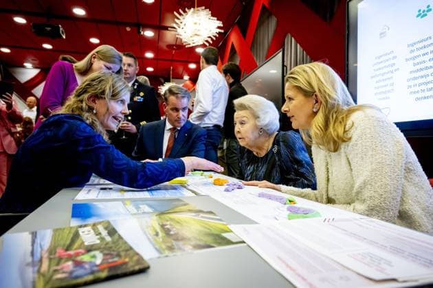 EINDHOVEN - Princess Beatrix, Princess Mabel, and their daughter Zaria attend the presentation of the Prince Friso Engineering Award. For the twelfth time, this award bears the name of the late Prince Friso, a mechanical and aerospace engineer and member of KIVI. ROBIN UTRECHT ANP netherlands out - belgium out  Copyright: xx x553061774x originalFilename: 553061774.jpg