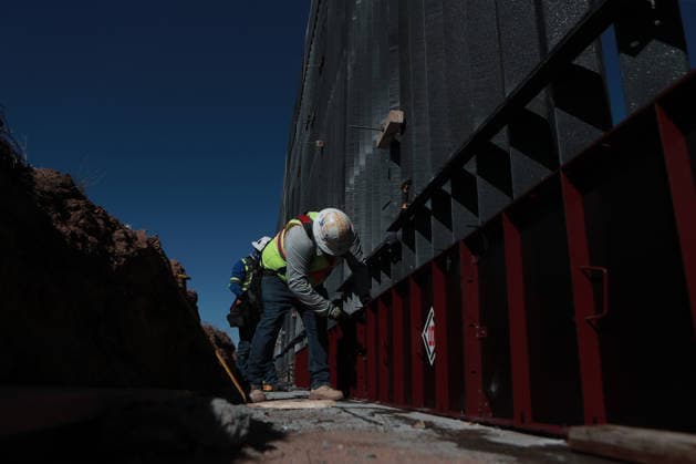 New barrier installation at US-Mexico border CIUDAD JUAREZ, MEXICO - MARCH 11: Construction continues on a new section of the border wall between Santa Teresa, New Mexico, and Ciudad Juarez, Mexico, on March 11, 2026. Workers install cement bases and steel rods as part of the ongoing project to reinforce the barrier along the international border. Christian Torres Anadolu Ciudad Juarez Mexico. Editorial use only. Please get in touch for any other usage.  Copyright: x2026xAnadoluxChristianxTorresx