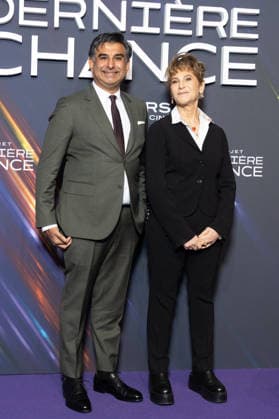 Projet Derniere Chance Paris Film Premiere Aditya Sood, Amy Pascal attends Projet Derniere Chance - Project Hail Mary Paris Film Premiere at Pathe Palace on March 11, 2026 in Paris, France. Photo by Nasser Berzane ABACAPRESS.COM Paris France  Copyright: xBerzanexNasser ABACAx