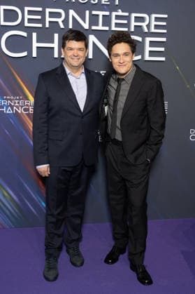 Projet Derniere Chance Paris Film Premiere Chris Miller, Phil Lord attends Projet Derniere Chance - Project Hail Mary Paris Film Premiere at Pathe Palace on March 11, 2026 in Paris, France. Photo by Nasser Berzane ABACAPRESS.COM Paris France  Copyright: xBerzanexNasser ABACAx