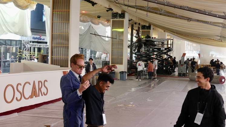 RECORD DATE NOT STATED * Conan O Brien At Oscar s Carpet Roll-Out.* (NEW) *Conan O Brien At Oscar s Carpet Roll-Out.* March 11, 2026, Dolby Theatre, Ovation Hollywood, California, USA: Host of the coming March 15, Sunday s 2026 Oscars, event host Conan O Brien ceremonially-rolled out the 900-foot-long 2026 Oscars Red Carpet at the Dolby Theatre in Los Angeles, while assisting the crew, joking about the carpet s 6,000-lb weight, and momentarily reclining on the carpet for a photo-op seen around-the-world. Credit: Julia Mineeva EGBN News TheNews2 (Foto: EGBN News Thenews2 imago images) * Conan O Brien At Oscar s Carpet Roll-Out.* Copyright: xEGBNxNewsx