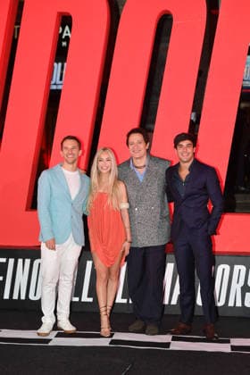 Rome, Cinema The Space Moderno Premiere of the Film Idols until the last race , In the photo: Mat Whitecross, Óscar Casas, Ana Mena Claudio Santamaria  Copyright: xVincenzoxLandix xipa-agency.netx xVincenzoxLandix IPA_Agency_IPA72740012
