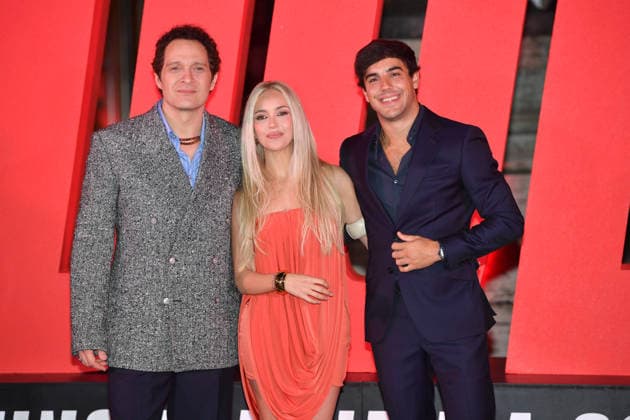 Rome, Cinema The Space Moderno Premiere of the Film Idols until the last race , In the photo: Óscar Casas, Ana Mena Claudio Santamaria  Copyright: xVincenzoxLandix xipa-agency.netx xVincenzoxLandix IPA_Agency_IPA72740019