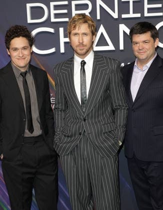 Phil Lord, Ryan Gosling et Chris Miller au photocall de la première du film Projet dernière chance Project Hail Mary au cinéma Pathé Palace à Paris le 11 mars 2026 Coadic Guirec Bestimage Photocall for the premiere of the movie Project Hail Mary at the Pathé Palace cinema in Paris on 11 March 2026 Paris France  Copyright: xCOADICxGUIRECx xBESTIMAGExCOADICxGUIRECx xBESTIMAGEx