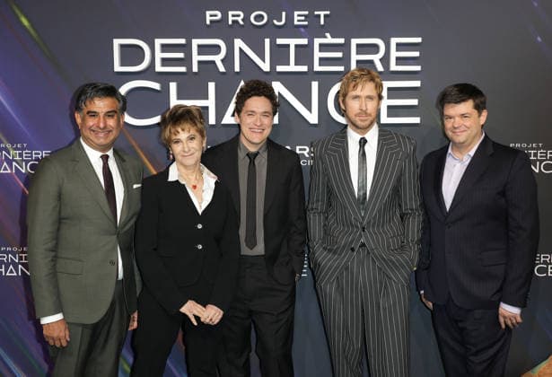 Aditya Sood, Amy Pascal, Phil Lord, Ryan Gosling et Chris Miller au photocall de la première du film Projet dernière chance Project Hail Mary au cinéma Pathé Palace à Paris le 11 mars 2026 Coadic Guirec Bestimage Photocall for the premiere of the movie Project Hail Mary at the Pathé Palace cinema in Paris on 11 March 2026 Paris France  Copyright: xCOADICxGUIRECx xBESTIMAGExCOADICxGUIRECx xBESTIMAGEx