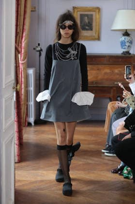 PFW - Florentina Leitner Runway A model walks the runway during the Florentina Leitner Womenswear Fall Winter 2026-2027 show as part of Paris Fashion Week on March 10, 2026 in Paris, France. Photo by Alain Gil Gonzalez ABACAPRESS.COM Paris France  Copyright: xGonzalezxAlain-Gil ABACAx