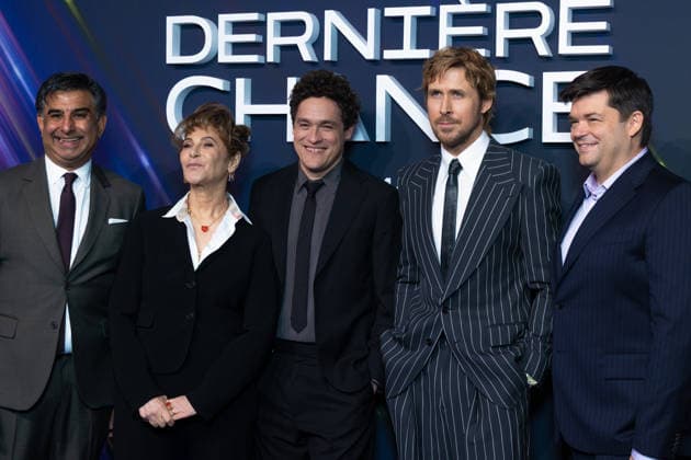 Project Hail Mary premiere at Pathe Palace theatre Celebrities arrival on red carpet Avant premiere de Projet derniere chance au cinéma Pathe Palace Arrivees des celebrites sur le tapis rouge Aditya Sood, Amy Pascal, Phil Lord, Ryan Gosling et Chris Miller 453989 2026 03 11  Copyright: xSebastienxFremontx xStarfacex STAR_453989_099