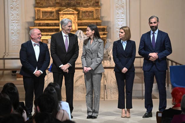 The Queen closes the third edition of the Master of Continuing Education in International Reporting 2I D The rector of the University of Alcalá de Henares, José Vicente Saz Pérez, Queen Letizia and the mayor of the municipality, Judith Piquet Flores, during the closing ceremony of the third edition of the Master of Continuing Education in International Reporting at the University of Alcalá de Henares, on March 12, 2026, in Alcalá de Henares Madrid, In collaboration with the RTVE Institute, the program combines academic training and professional experience to prepare students to cover global events, conflicts, crises and political and social transformations. It also focuses on the journalistic genre par excellence, reportage UNIVERSIDAD MÁS Copyright: xJosà xOlivax 7359797