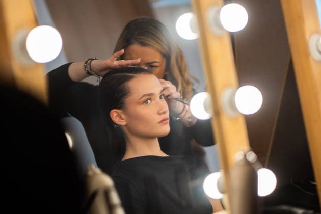 Inaugural OMODA Madrid es Moda fashion show at Plaza de Espana Backstage for the inaugural OMODA Madrid es Moda fashion show at Plaza de Espana, March 12, 2026, in Madrid Spain Organized by the Asociación Creadores de Moda de Espana ACME and the Madrid City Council, the show brings together 24 designers on an open-air runway with the historic buildings as a backdrop, the show brings together 24 designers on an outdoor catwalk with the historic buildings of the square as a backdrop, combining established names - Devota Lomba, Roberto Verino, Roberto Torretta, Oteyza - with avant-garde firms such as Eduardo Navarrete and Dominnico 12 MARCH 2026 César Vallejo Rodrí Madrid Madrid Spain  Copyright: xCÃ sarxVallejoxRodriguezx 7360109