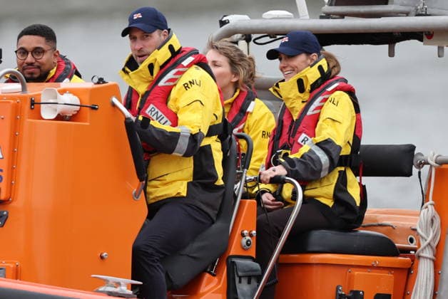 . 12 03 2026. London, United Kingdom. Prince William and Kate Middleton , the Prince and Princess of Wales, during a visit to the Royal National Lifeboat Institution (RNLI) Tower Lifeboat Station in London. .  xStephenxLockx xi-Imagesx IIM-26628-0004