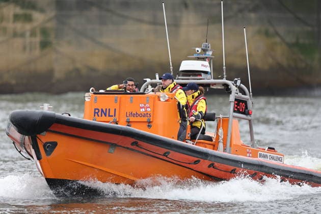 . 12 03 2026. London, United Kingdom. Prince William and Kate Middleton , the Prince and Princess of Wales, during a visit to the Royal National Lifeboat Institution (RNLI) Tower Lifeboat Station in London. .  xStephenxLockx xi-Imagesx IIM-26628-0009