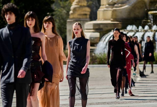 March 12, 2026, Madrid, Madrid, SPAIN: Models walk the runway on the urban catwalk set up in Plaza de EspaoÂ±a during the opening event of OMODA Madrid es Moda, marking the start of Madrid Fashion Week. The show brings together 25 Spanish independent fashion designers in one of the capital s most iconic locations. Madrid SPAIN - ZUMAz108 20260312_znp_z108_027 Copyright: xRichardxZubelzux