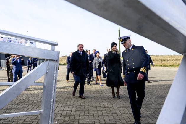 Texel, The Netherlands, 2026-03-12 14:27:08 TEXEL, 11-03-2026, NIOZ harbor. Queen Maxima christens the research vessel Anna Weber-van Bosse of the Royal Netherlands Institute for Sea Research (NIOZ). The christening ceremony will take place on Texel in the NIOZ harbor. The ship enables oceanographers to conduct research from the surface to the deep sea and from the poles to the tropics. PHOTO: NLBeeld Patrick van Emst Credit: NL Beeld Patrick van Emst  Copyright: xx x