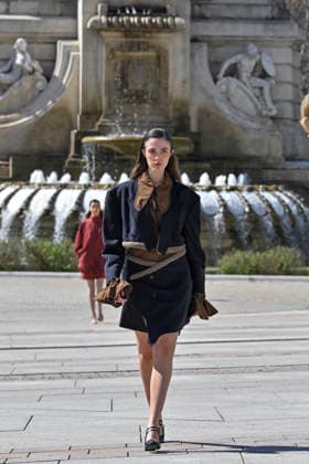 March 12, 2026, Madrid, Madrid, Spain: Model walks the runway during the opening show of OMODA MADRID ES MODA, at Plaza de EspaoÂ±a in Madrid, Spain. Madrid Spain  - ZUMAc312 20260312_zsp_c312_001 Copyright: xOscarxManuelxSanchezx
