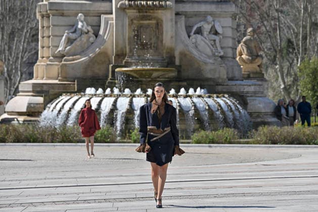 March 12, 2026, Madrid, Madrid, Spain: Model walks the runway during the opening show of OMODA MADRID ES MODA, at Plaza de EspaoÂ±a in Madrid, Spain. Madrid Spain  - ZUMAc312 20260312_zsp_c312_005 Copyright: xOscarxManuelxSanchezx