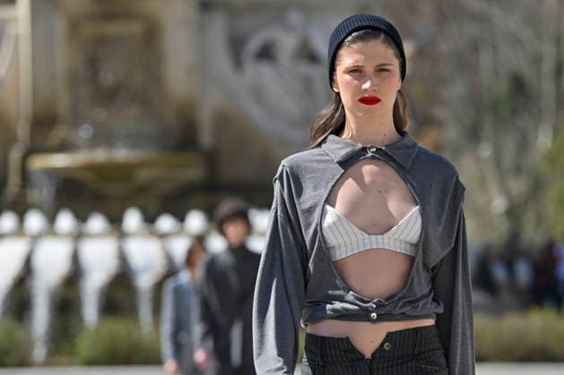 March 12, 2026, Madrid, Madrid, Spain: Model walks the runway during the opening show of OMODA MADRID ES MODA, at Plaza de EspaoÂ±a in Madrid, Spain. Madrid Spain  - ZUMAc312 20260312_zsp_c312_006 Copyright: xOscarxManuelxSanchezx