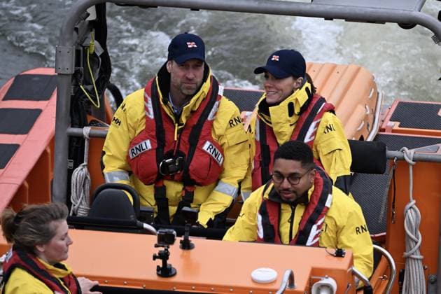 Prince William and Princess Catherine visit RNLI lifeboat station in London LONDON, UNITED KINGDOM – MARCH 12: Prince William, Prince of Wales, and Catherine, Princess of Wales, arrive at the RNLI Tower Lifeboat Station during a visit in London, United Kingdom on March 12, 2026. The royal couple met with RNLI lifeboat crew members and volunteers operating on the River Thames and received information about their lifesaving work. Rasid Necati Aslim Anadolu London United Kingdom. Editorial use only. Please get in touch for any other usage.  Copyright: x2026xAnadoluxRasidxNecatixAslimx
