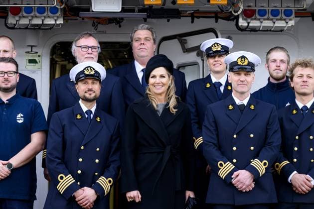 Texel, The Netherlands, 2026-03-12 15:40:32 TEXEL, 11-03-2026, NIOZ harbor. Queen Maxima christens the research vessel Anna Weber-van Bosse of the Royal Netherlands Institute for Sea Research (NIOZ). The christening ceremony will take place on Texel in the NIOZ harbor. The ship enables oceanographers to conduct research from the surface to the deep sea and from the poles to the tropics. PHOTO: NLBeeld Patrick van Emst Credit: NL Beeld Patrick van Emst  Copyright: xx x