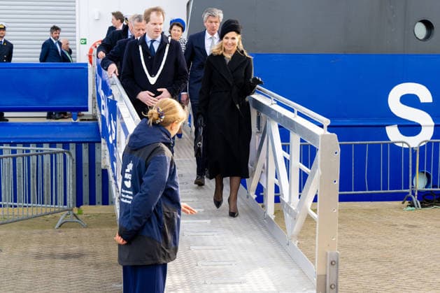 Queen Maxima attends the christening of the research vessel. Texel, the Netherlands. 12 Mar 2026 Queen Maxima attends the christening of the research vessel Anna Weber-van Bosse of the Royal Netherlands Institute for Sea Research (NIOZ) in the NIOZ harbor on Texel. The ship enables oceanographers to conduct research from the surface to the deep sea and from the poles to the tropics. Den Hoorn The Netherlands  Copyright: xMischaxSchoemakerx