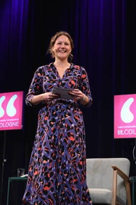 Author Charleen Florijn reads and speaks at Lit Cologne, the international literature festival