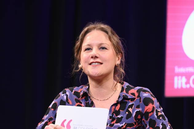 Author Charleen Florijn reads and speaks at Lit Cologne, the international literature festival