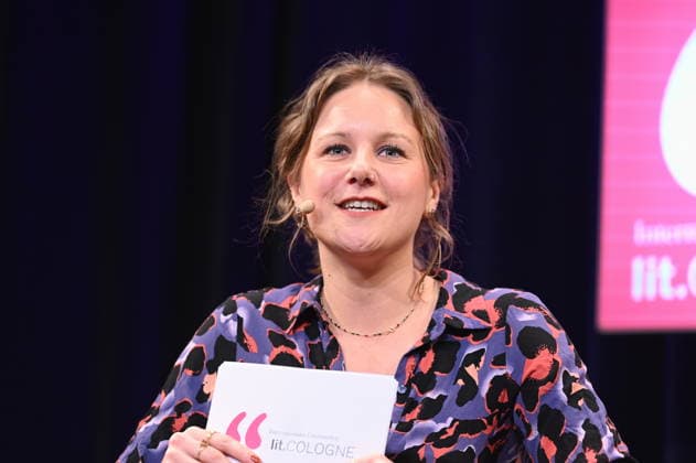 Author Charleen Florijn reads and speaks at Lit Cologne, the international literature festival