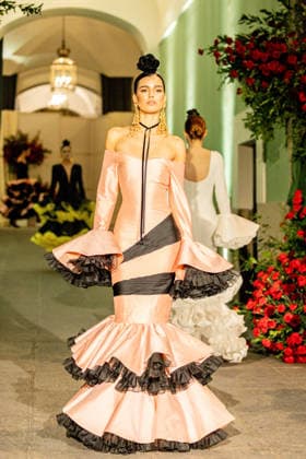 Juana Martín presents her new collection of flamenco fashion and prêt a porter A model parades presenting the new collection of flamenco fashion and prêt a porter of the designer Juana Martín, at the Real Academia de Bellas Artes de San Fernando, on March 12, 2026, in Madrid Spain Juana Martín, designer from Cordoba of gypsy origin and the first Spanish woman to parade in the Haute Couture in Paris, presents today her flamenco collection Herencia The fashion show, framed in the Madrid fashion week OMODA Madrid es Moda , is her only event in Spain in 2026 and pays tribute to the flower as a timeless symbol of flamenco 12 MARCH 2026 FASHION DESIGNER COLLECTION MODEL SHOWS SHOWS catwalk Madrid Madrid Spain  Copyright: xRicardoxRubiox 7361773