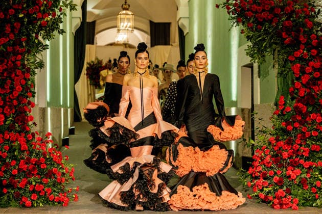 Juana Martin presents her new collection of flamenco fashion and prêt a porter Several models parade presenting the new collection of flamenco fashion and prêt a porter of the designer Juana Martin, at the Royal Academy of Fine Arts of San Fernando, on March 12, 2026, in Madrid Spain Juana Martin, Cordovan designer of gypsy origin and first Spanish woman to parade in the Haute Couture in Paris, presents today her flamenco collection Herencia The fashion show, framed in the Madrid fashion week OMODA Madrid es Moda , is her only event in Spain in 2026 and pays tribute to the flower as a timeless symbol of flamenco 12 MARCH 2026 FASHION DESIGNER COLLECTION MODEL MODEL SHOWS SHOW Madrid Madrid Spain  Copyright: xRicardoxRubiox 7361784
