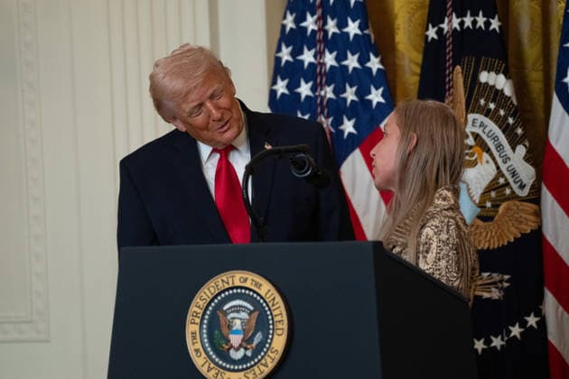 March 12, 2026, Washington, Dc, United States: President DONALD TRUMP and First Lady MELANIA TRUMP hosted a WomenÃ¢â‚¬â ¢s History Month observance at the White House on March 12, 2026. Washington United States - ZUMAl312 20260312_znp_l312_014 Copyright: xAndrewxLeydenx