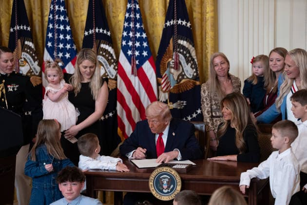 March 12, 2026, Washington, Dc, United States: President DONALD TRUMP and First Lady MELANIA TRUMP hosted a WomenÃ¢â‚¬â ¢s History Month observance at the White House on March 12, 2026. Washington United States - ZUMAl312 20260312_znp_l312_029 Copyright: xAndrewxLeydenx