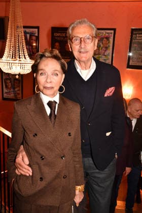 Monika Peitsch with husband Premiere Der Abschiedsbrief Comedy at the Hotel Bayerischer Hof Theater Munich 12 March 2026