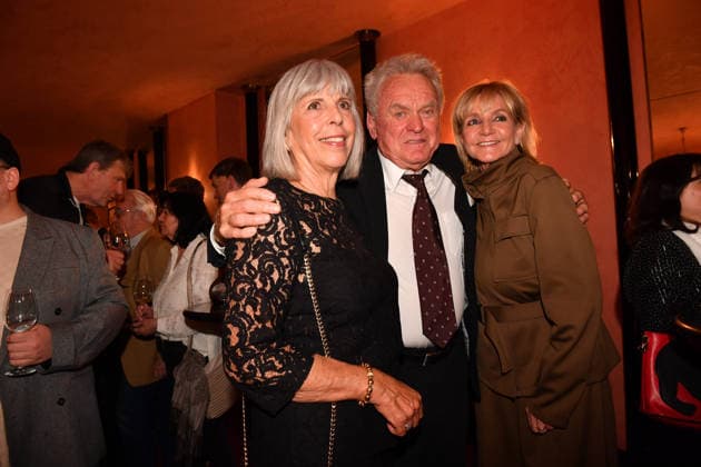 Sepp Maier with wife Monika Roth and Christa Kinshofer Premiere Der Abschiedsbrief comedy at the Hotel Bayerischer Hof Theater Munich 12 March 2026