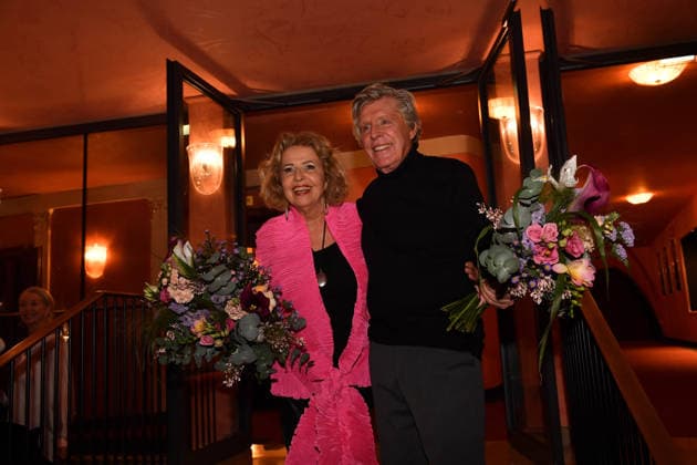 Michaela May and Sigmar Sollbach Premiere The Farewell Letter Comedy at the Hotel Bayerischer Hof Theater Munich 12 March 2026
