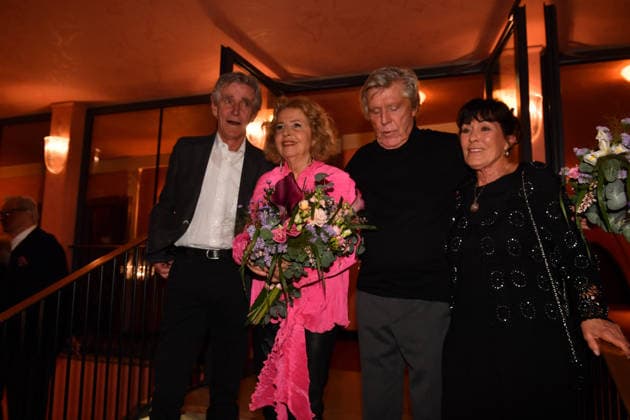Bernd Schadewald,Michaela May and Sigmar Sollbach with wife Claudia Premiere Der Abschiedsbrief Comedy at the Hotel Bayerischer Hof Theater Munich 12 March 2026