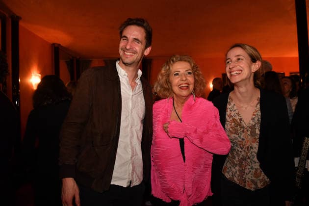 Michaela May with daughter Lilian and son-in-law Will Premiere Der Abschiedsbrief comedy at the Hotel Bayerischer Hof Theater Munich 12 March 2026