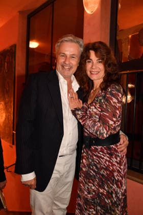 Timothy Beach with wife Nicola Tiggeler Premiere Der Abschiedsbrief Comedy at the Hotel Bayerischer Hof Theater Munich 12 March 2026