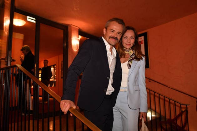 Viola Wedekind and Sven Waasner Premiere Der Abschiedsbrief Comedy at the Hotel Bayerischer Hof Theater Munich 12 March 2026