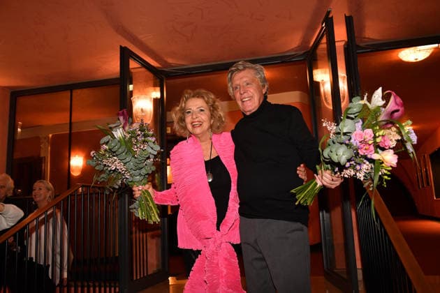 Michaela May and Sigmar Sollbach Premiere The Farewell Letter Comedy at the Hotel Bayerischer Hof Theater Munich 12 March 2026