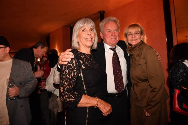 Sepp Maier with wife Monika Roth and Christa Kinshofer Premiere Der Abschiedsbrief comedy at the Hotel Bayerischer Hof Theater Munich 12 March 2026