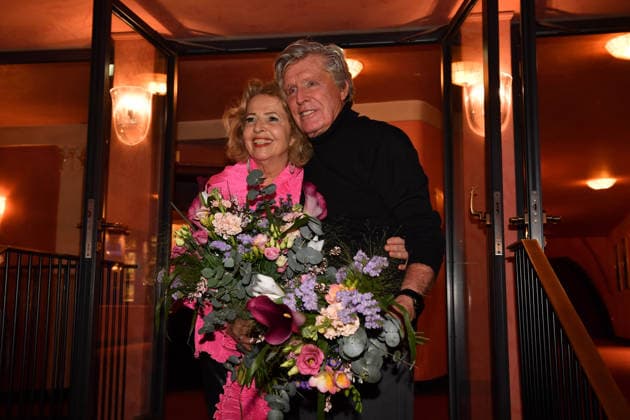 Michaela May and Sigmar Sollbach Premiere The Farewell Letter Comedy at the Hotel Bayerischer Hof Theater Munich 12 March 2026