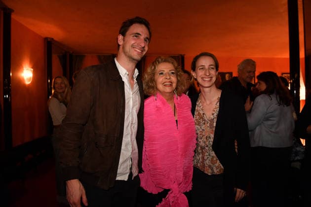 Michaela May with daughter Lilian and son-in-law Will Premiere Der Abschiedsbrief comedy at the Hotel Bayerischer Hof Theater Munich 12 March 2026