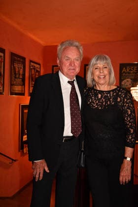 Sepp Maier with wife Monika Roth Premiere Der Abschiedsbrief comedy at the Hotel Bayerischer Hof Theater Munich 12 March 2026