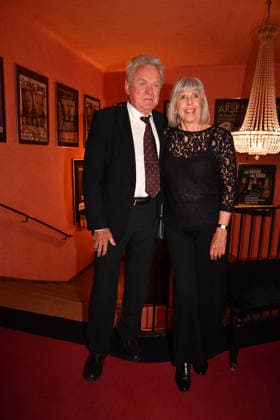 Sepp Maier with wife Monika Roth Premiere Der Abschiedsbrief comedy at the Hotel Bayerischer Hof Theater Munich 12 March 2026