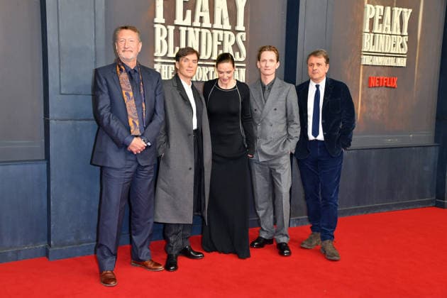 Steven Knight, Cillian Murphy, Rebecca Ferguson, Tom Harper and Guy Heeley at the premiere of PEAKY BLINDERS THE IMMORTAL MAN at Kino International in Berlin on 12 03 2026