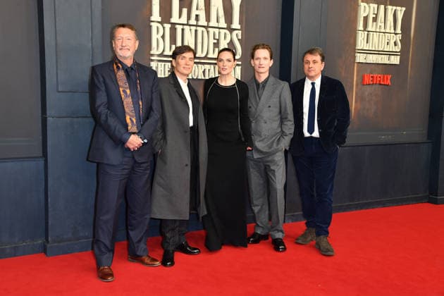 Steven Knight, Cillian Murphy, Rebecca Ferguson, Tom Harper and Guy Heeley at the premiere of PEAKY BLINDERS THE IMMORTAL MAN at Kino International in Berlin on 12 03 2026