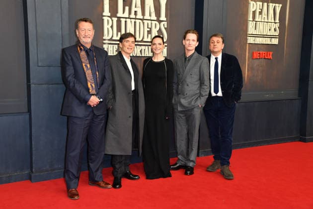 Steven Knight, Cillian Murphy, Rebecca Ferguson, Tom Harper and Guy Heeley at the premiere of PEAKY BLINDERS THE IMMORTAL MAN at Kino International in Berlin on 12 03 2026