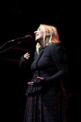 Katie Stelmanis aka Austra at a concert in the Kesselhaus in Berlin, March 12, 2026 Austra concert Berlin