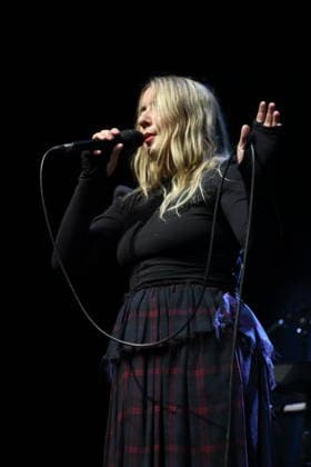 Katie Stelmanis aka Austra at a concert in the Kesselhaus in Berlin, March 12, 2026 Austra concert Berlin